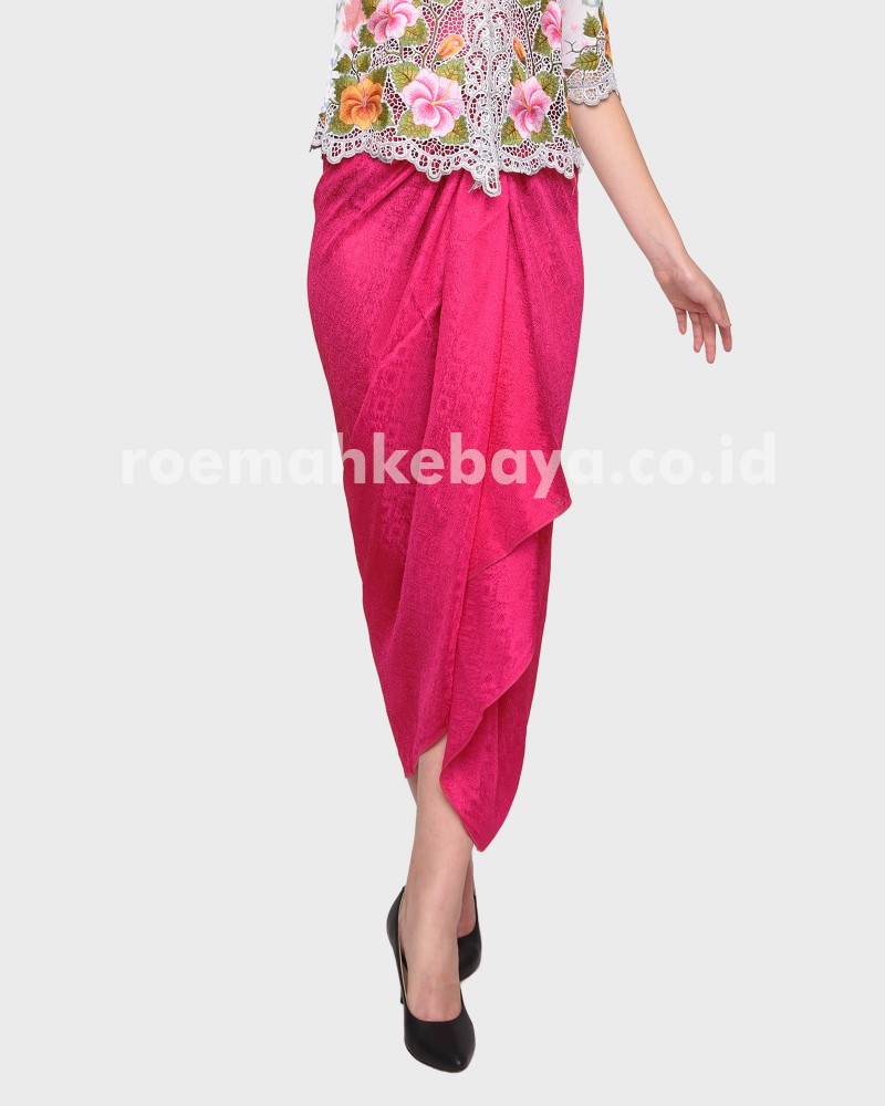 Woven Wrap Skirt - Shocking Pink