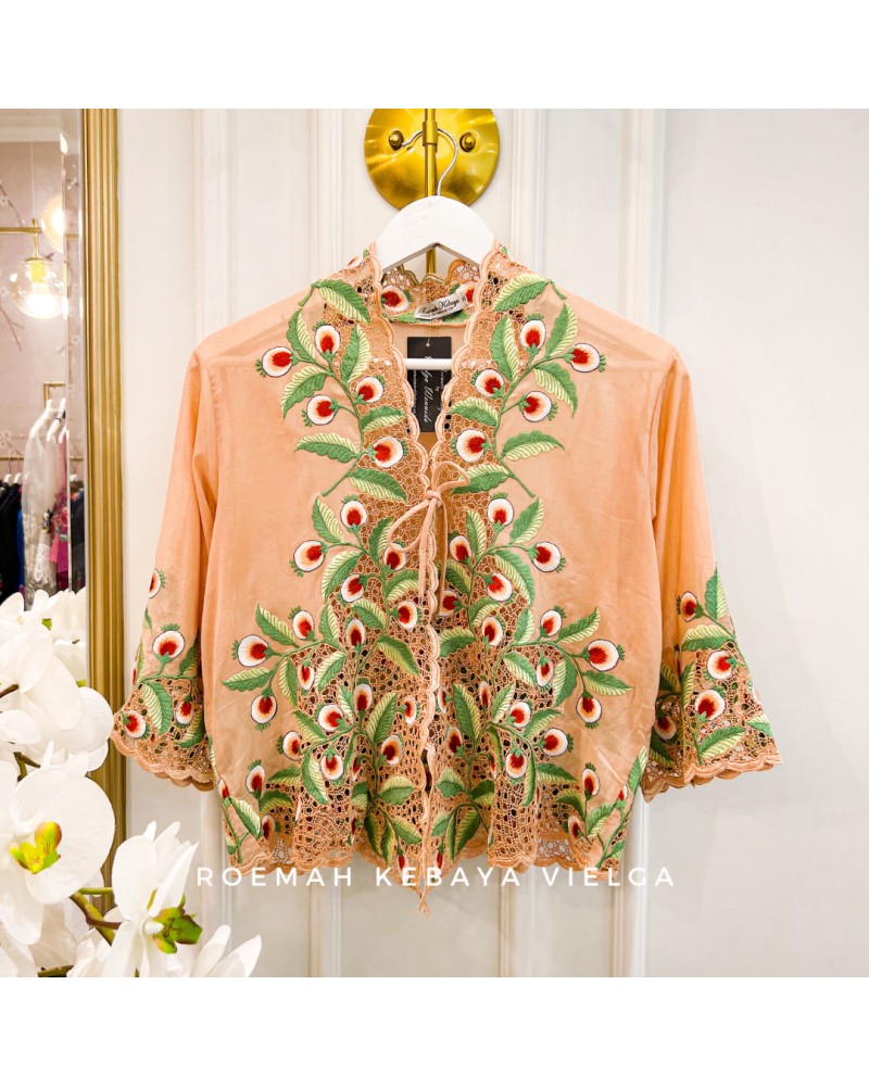 Kebaya Encim Persimmon Salem size M