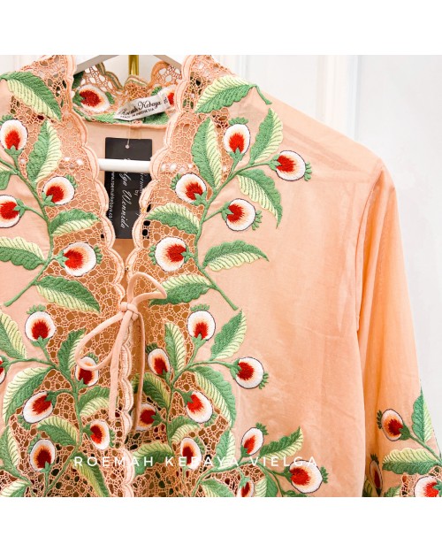 Kebaya Encim Persimmon Salem size M