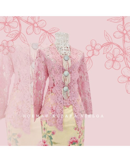 Kebaya Brokat Pink Size XL