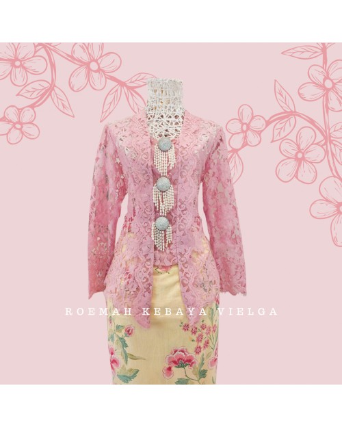 Kebaya Brokat Pink Size XL