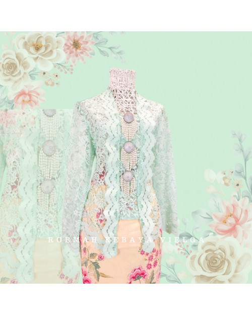 Kebaya Brokat Mint Size XL