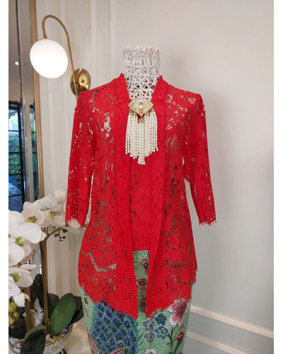 Kebaya Brokat Merah - Size M