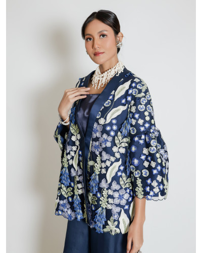 Outer Flower Lace Navy - ALL SIZE