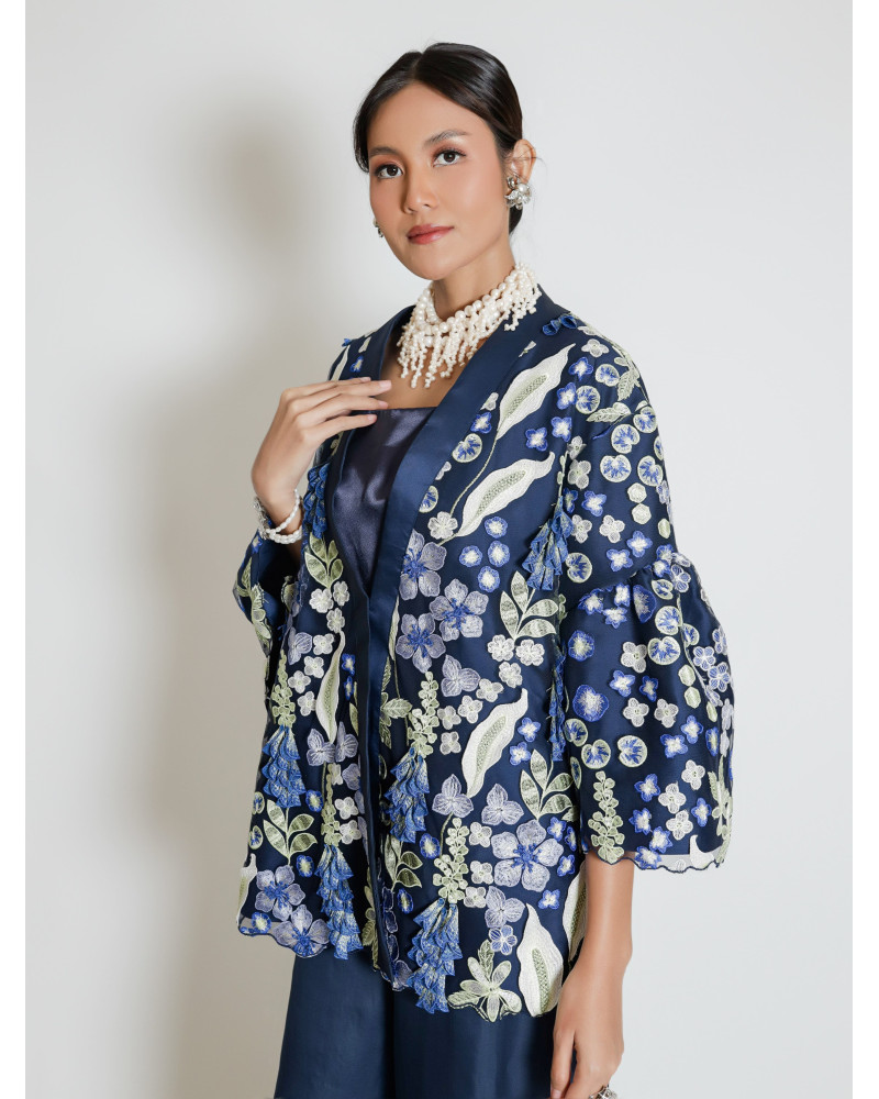 Outer Flower Lace Navy - ALL SIZE