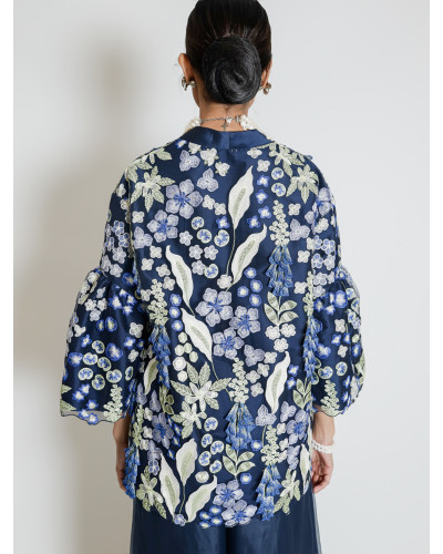 Outer Flower Lace Navy - ALL SIZE