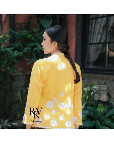 Kebaya Pendek Sunflower Yellow by RKV_BLOOMING - Size M