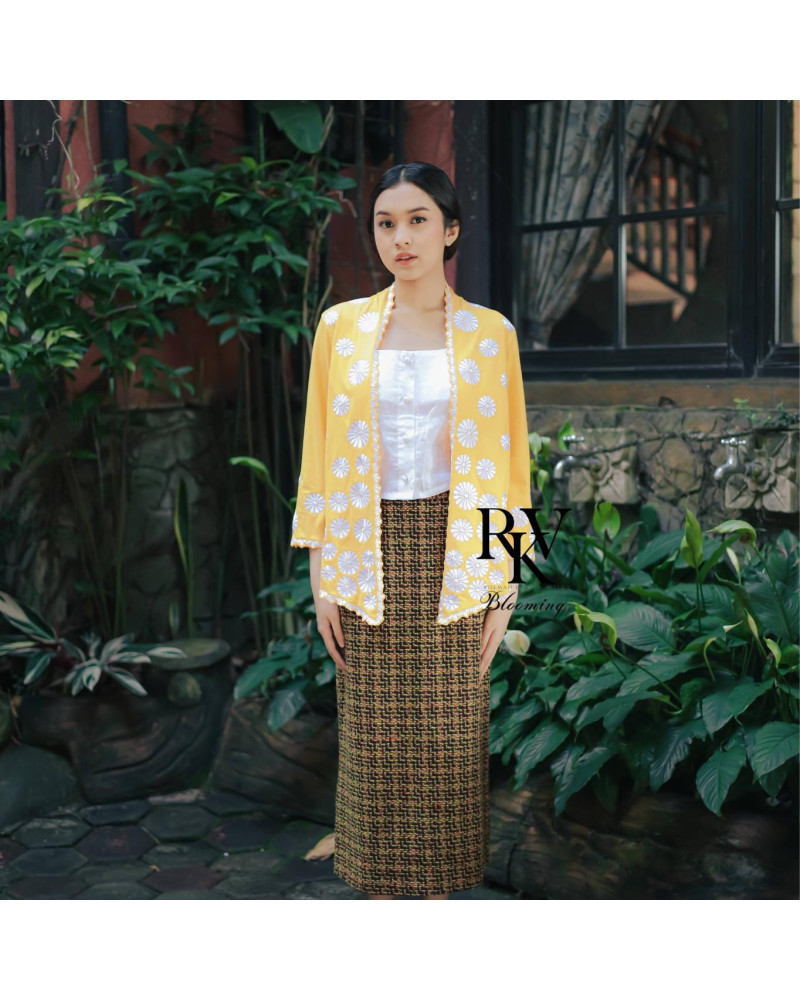 Kebaya Pendek Sunflower Yellow by RKV_BLOOMING - Size M