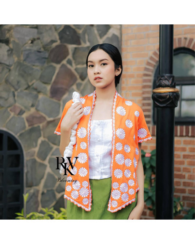 Kebaya Pendek Sunflower Orange by RKV_BLOOMING - Size L