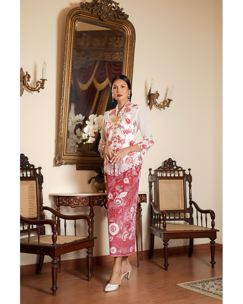 Kebaya Encim Peranakan Putih