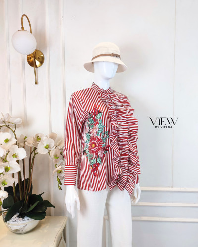 BLOUSE SALUR SONNEBLUME MERAH ALL SIZE VIEW_BY_VIELGA