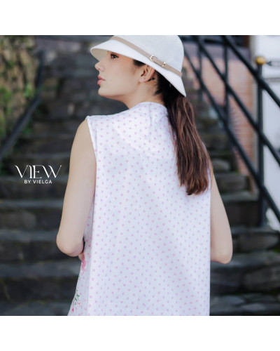 BLOUSE POLKA DAHLIA PINK ALL SIZE VIEW_BY_VIELGA