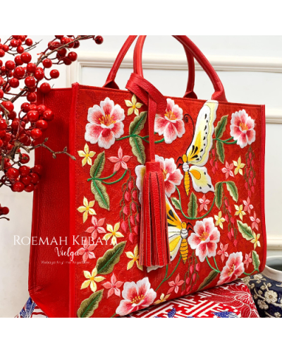 Bag Medium Kawung Butterfly Merah