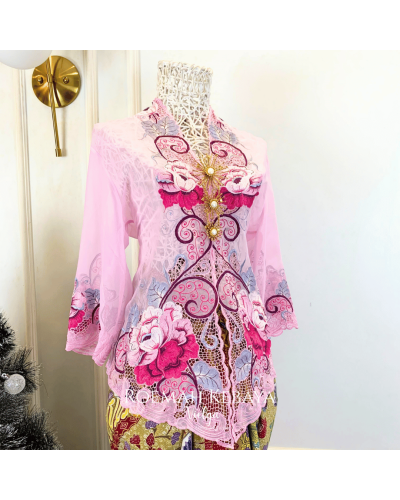 Kebaya Bolero Seroja Pink Baby - Size L