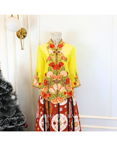 Kebaya Bolero Daisy Butterfly Kuning - Size L