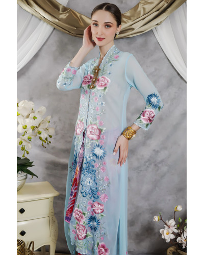 Kebaya Panjang Sakura Baby Blue Size M (PESANAN KHUSUS)