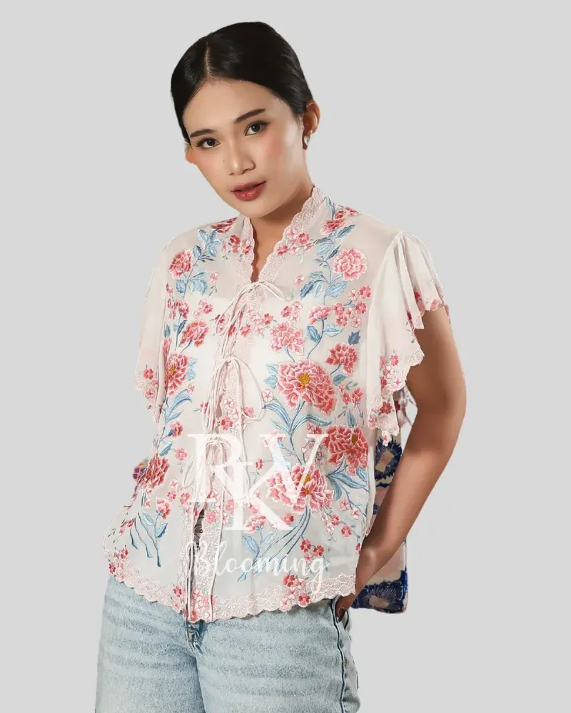 Bolero Kebaya with Dahlia Embroidery