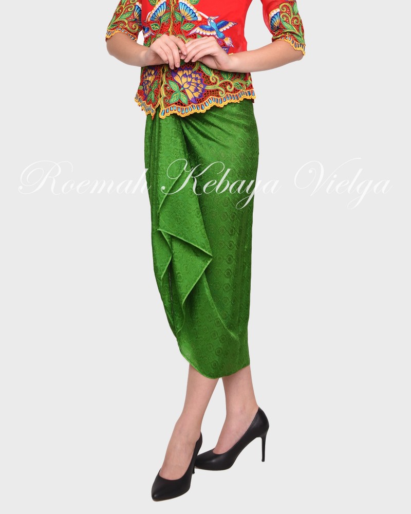 Woven Wrap Skirt - Green