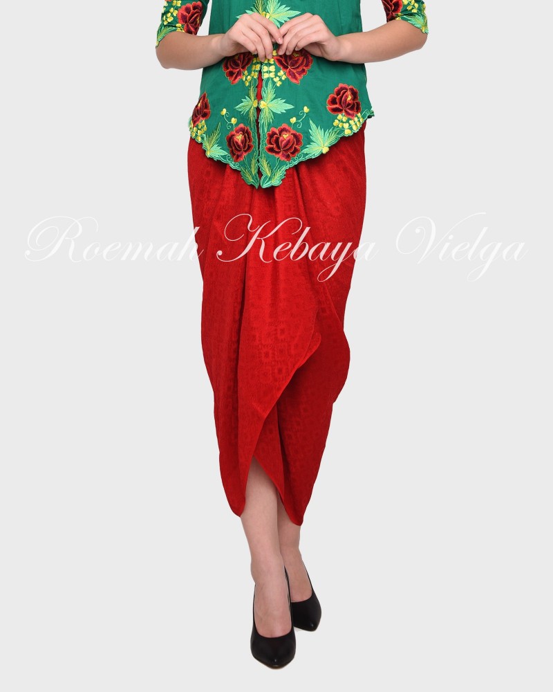 Rok Lilit Tenun - Merah